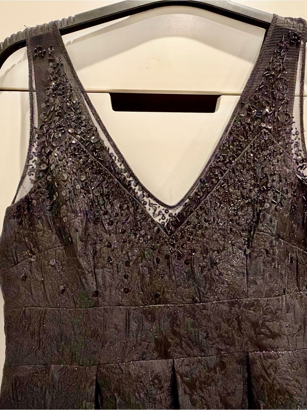 Make offer - Adrianna Papell Black Sequin Evening Dress - Picture 4 of 6